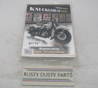 Harley Davidson 1936 to 1947 Knucklehead 61" & 74" Parts & Service Dope Book