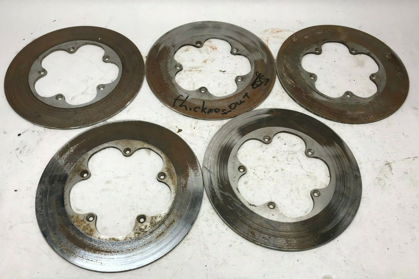Lot (5) 1974-77 Harley Ironhead Sportster XL XLCH Rear Rotor Disc Brak