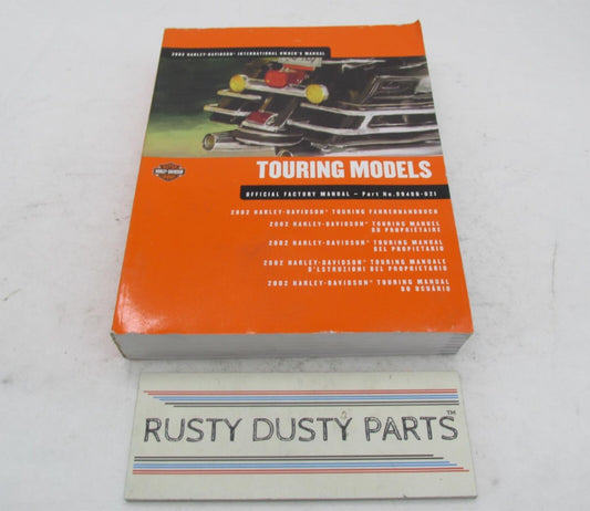 Harley-Davidson Official Factory 2002 Touring Factory Service Manual 99466-021