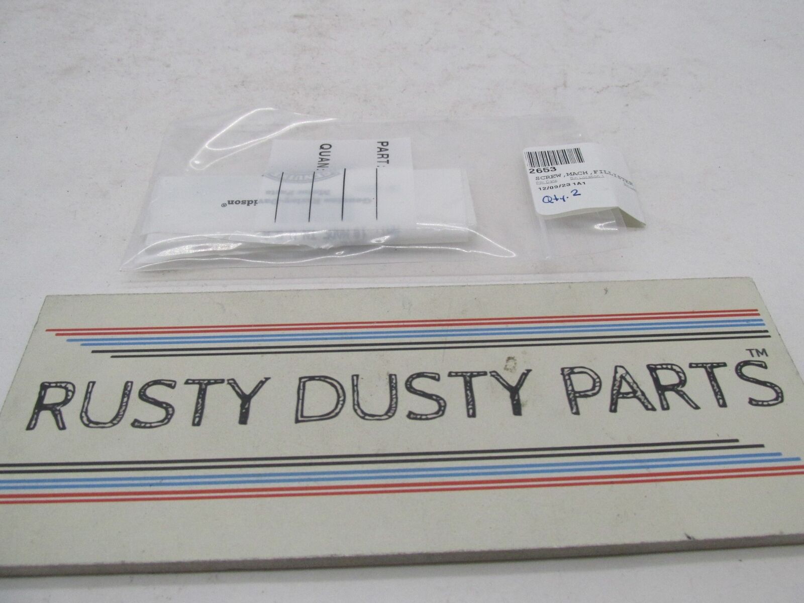 Lot of 2 Harley-Davidson Genuine NOS Mach Fillister Screws 2653