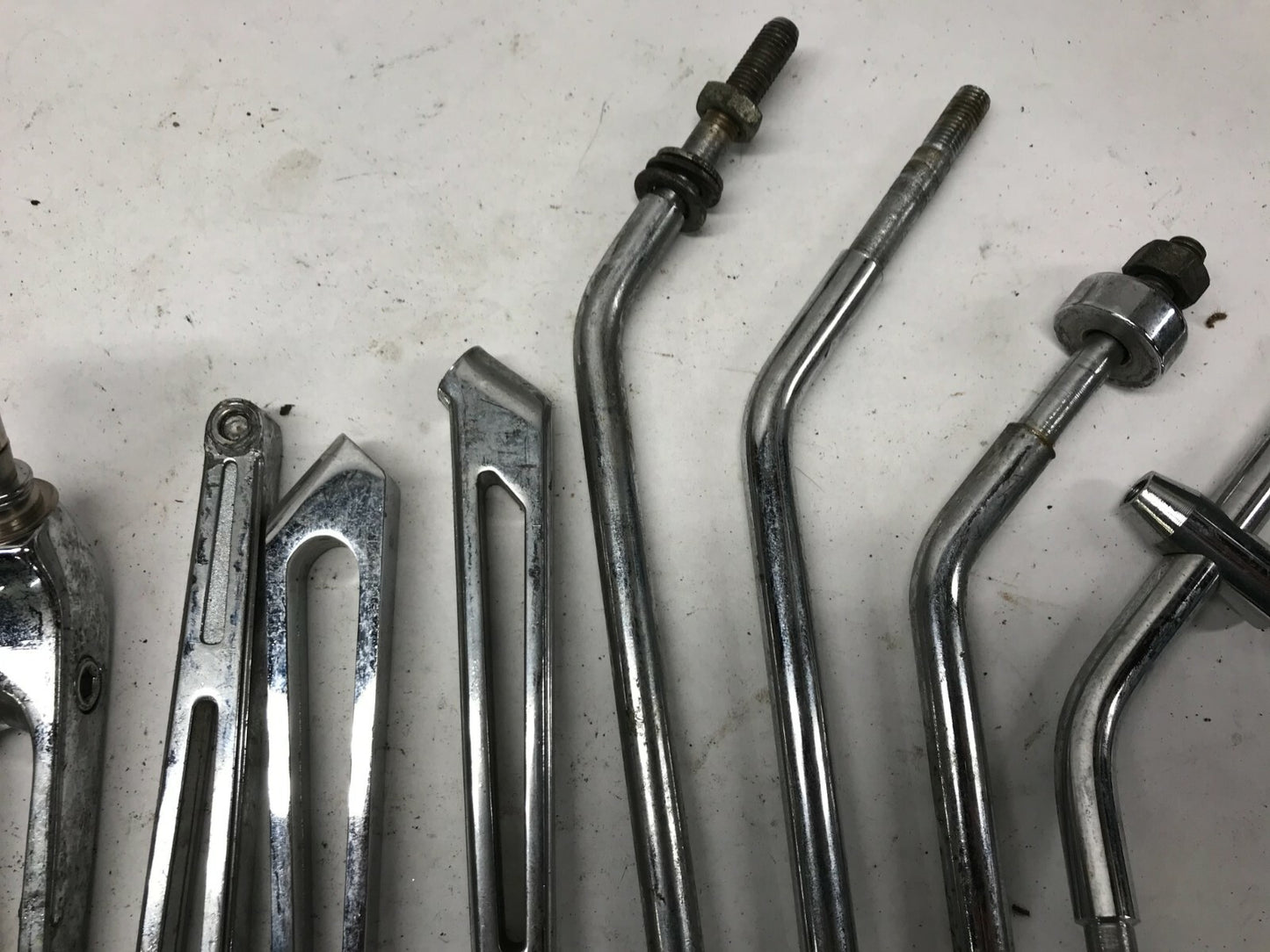 Mixed Lot Harley Davidson Mirrors Stems Chrome Slotted Custom