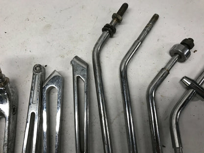 Mixed Lot Harley Davidson Mirrors Stems Chrome Slotted Custom