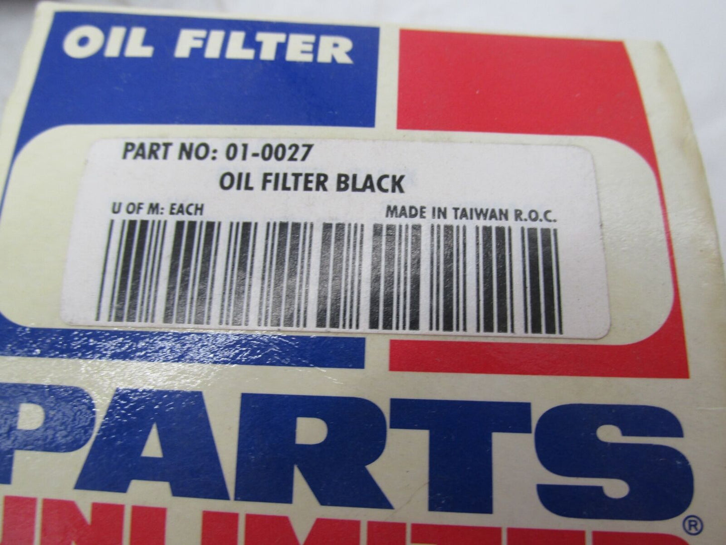 Parts Unlimited Black Oil Filter 01-0027