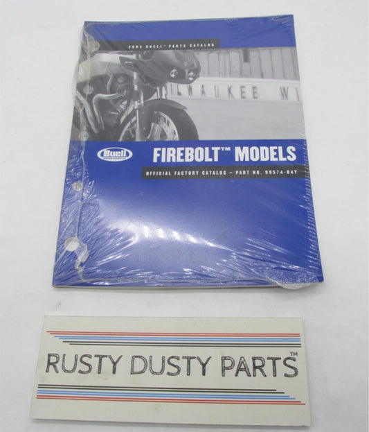 Buell Harley Official Factory Sealed 2004 Firebolt Parts Catalog 99574-04Y