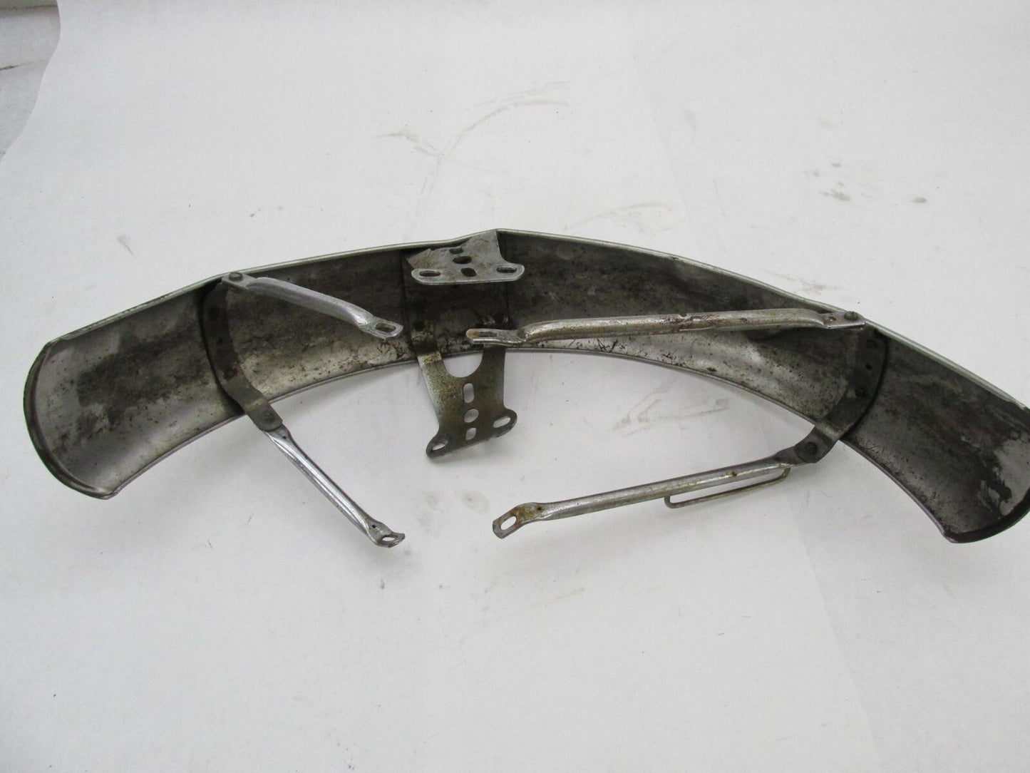 Vintage Patina Chrome 4.5" Wide Front Fender Triumph BSA Norton Ducati Guzzi