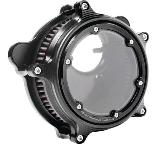 Performance Machine Vision Series Air Cleaners w/Bezel Black Ops 0206-2156-SMB