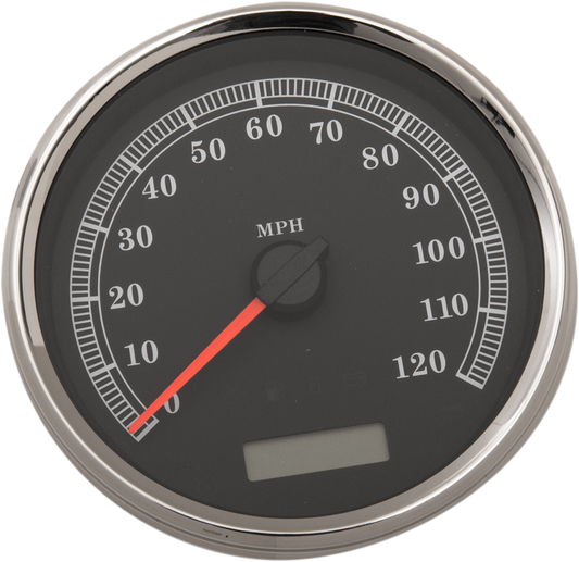 Drag Specialties 5" Programmable Electronic Speedometers Black Face 2210-0462