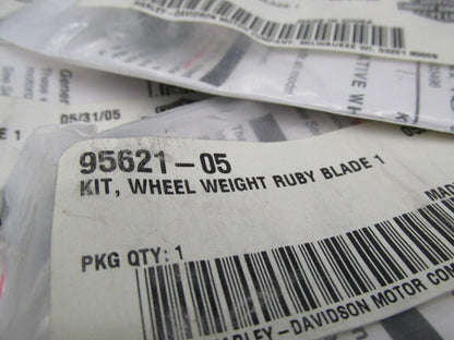 Lot of 9 Harley Davidson Genuine NOS Wheel Weights Ruby Blade 95621-05