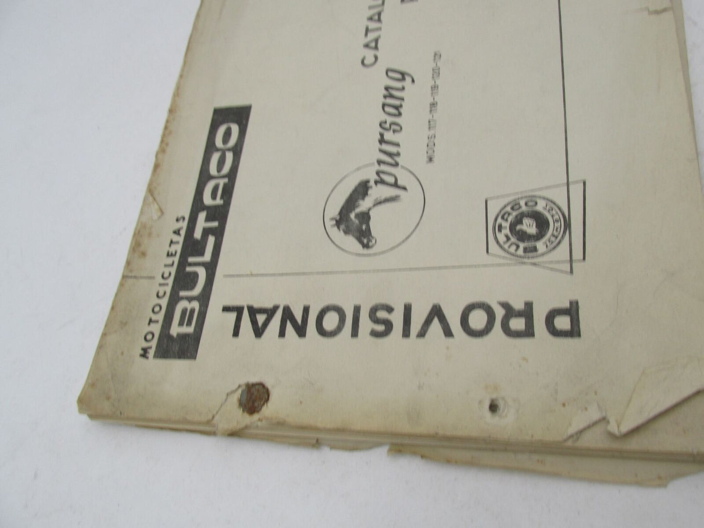 Bultaco Original Provisional 1973 Pursang Parts Catalog List 120.32-P117