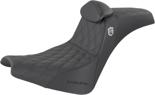 Saddlemen Pro Series SDC Performance Grip Seat w/Backrest Black SC81830DBRT