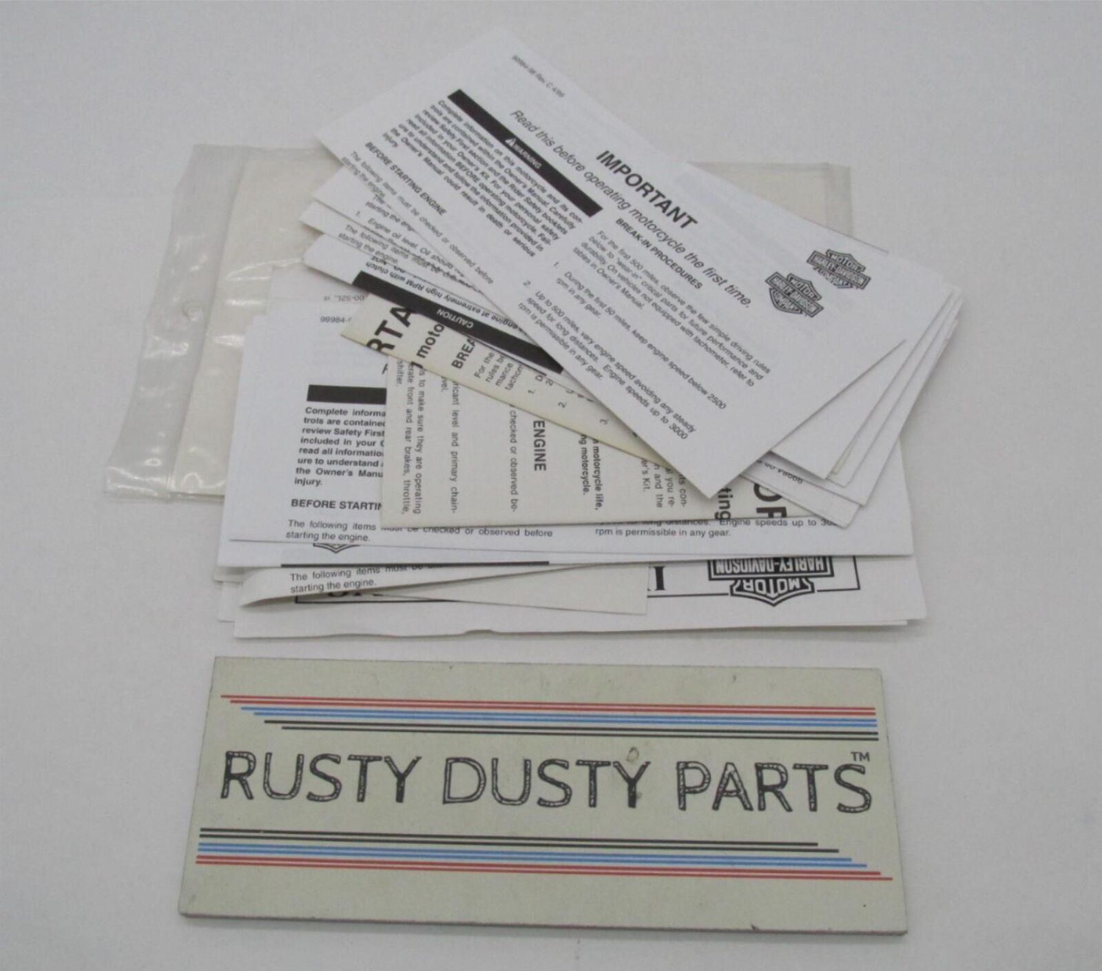 Huge Mixed Lot of Harley-Davidson Instruction Operation Literature 99984-98