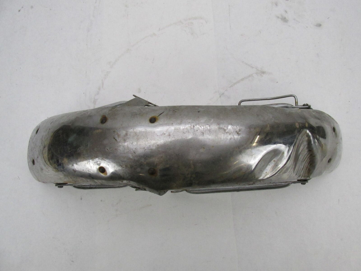 Vintage Patina Chrome 4.5" Wide Front Fender Triumph BSA Norton Ducati Guzzi