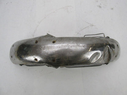 Vintage Patina Chrome 4.5" Wide Front Fender Triumph BSA Norton Ducati Guzzi