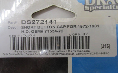 Pack of 10 Harley Drag Specialties 1972-1981 Short Button Cap DS-272141 71534-72