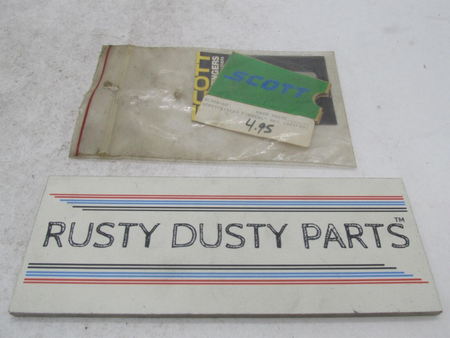 Paid of Vintage Scott Green Sticky Fingers Hand Control Lever Covers