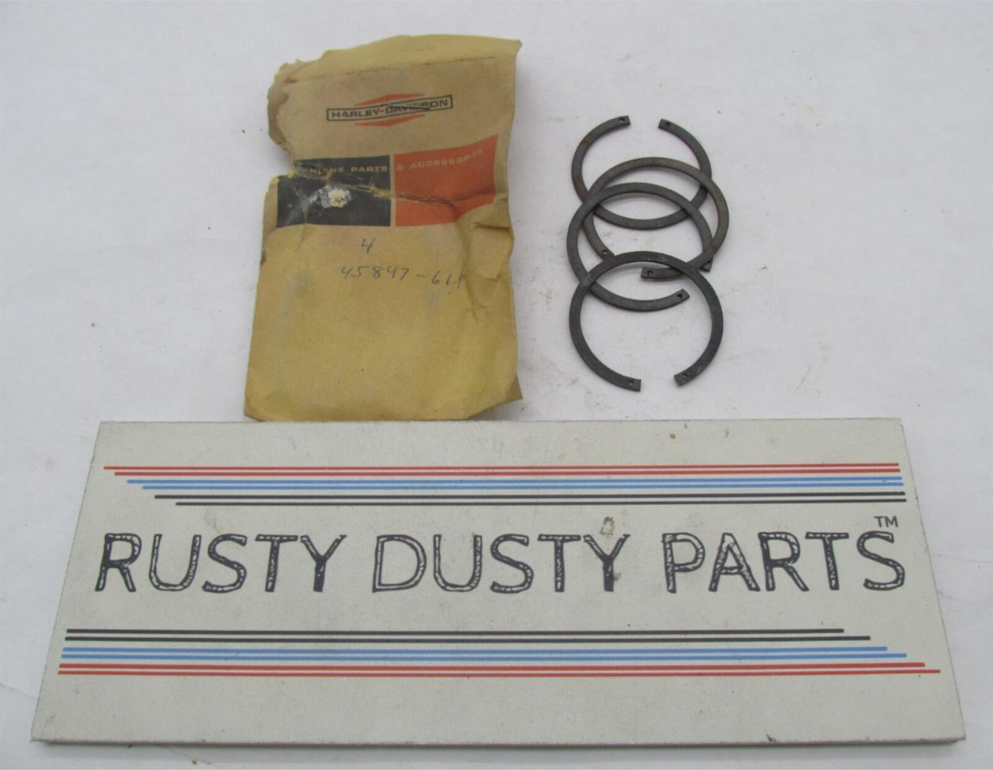 Lot of 4 Harley-Davidson Genuine NOS Aermacchi Fork Seal Lock Rings 45847-61P