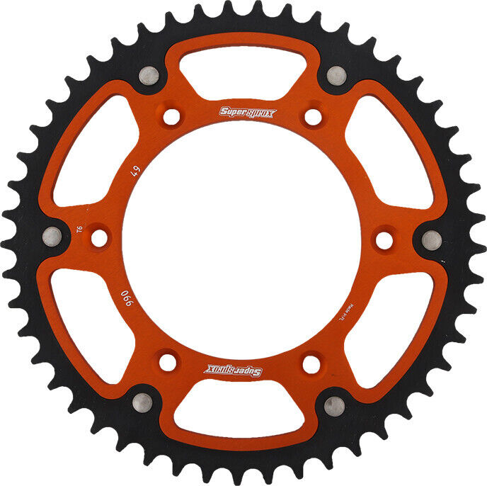 Supersprox Rear Stealth Sprocket 49T Orange RST-990-49-ORG