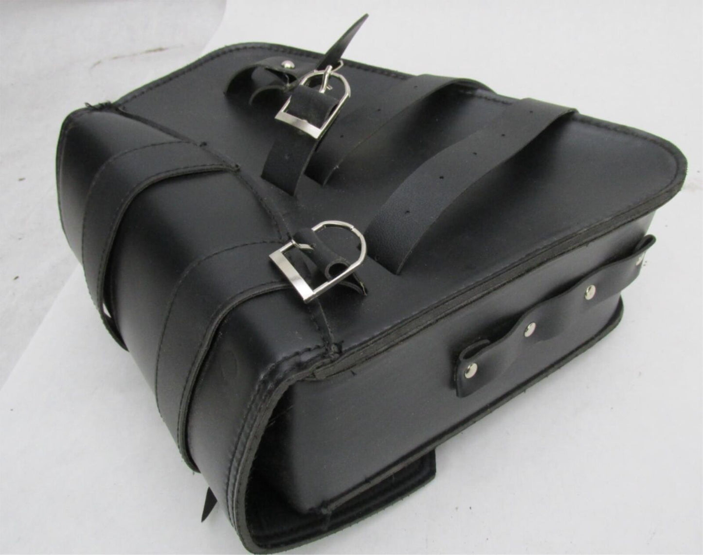 Pair of Synthetic Leather Universal Motorcycle Saddlebags Harley Honda Yamaha