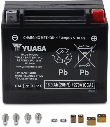 Yuasa Factory Activated Maintenence Free Battery YUAM420BS