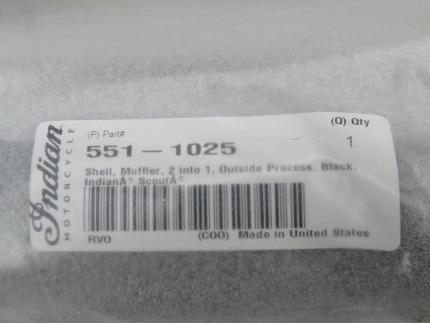 Indian Genuine OEM NOS Complete 2 into 1 Black Exhaust System 2884111-