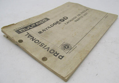 Bultaco 1972 Factory Provisional Matador MK5 Parts List Catalog 107.32-P066