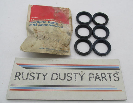 Lot of 6 Harley Davidson Genuine NOS Aermacchi Fork Slider Seals 45472-74P