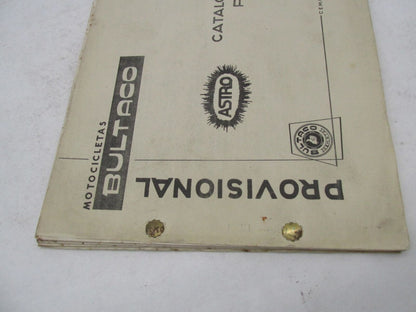 Bultaco Original Factory 1973 Provisional Astro Parts Catalog List 123.32-P066