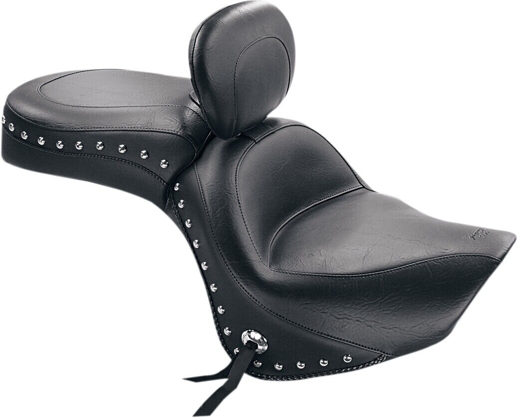Mustang Wide Touring One-Piece Seat with Driver Backrest 79416