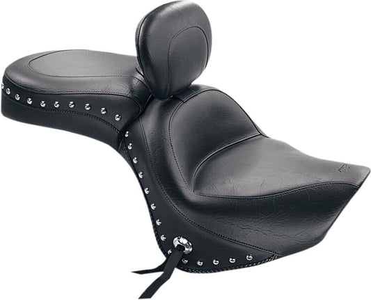 Mustang Wide Touring One-Piece Seat with Driver Backrest 79416