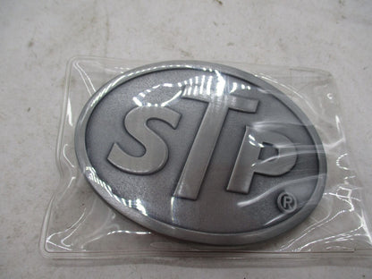 Vintage Look Metal STP Oil Racing NASCAR  Belt Buckle 3-5/8" X 2-1/2"