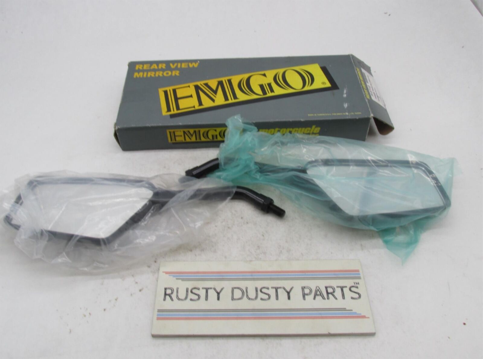 Emgo Universal Motorcycle 10MM Black Rear View Mirrors Trimline 20-97110