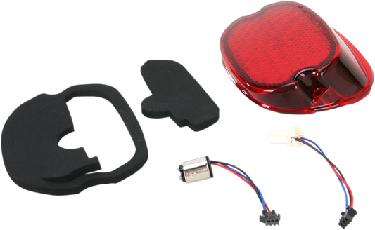 Drag Specialties LED Low-Profile Taillight Lens with bottom tag light 2010-0773
