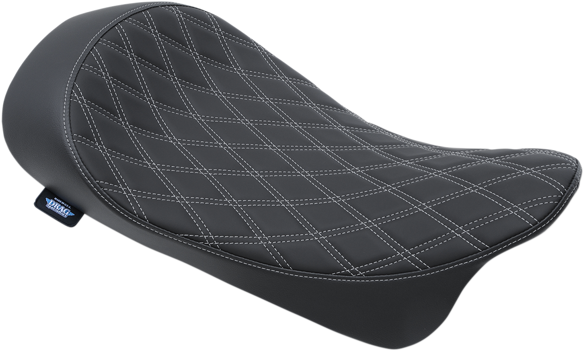 Drag Specialties Low-Profile Solo Seat Double diamond, silver 0801-1153