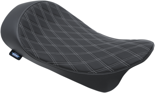 Drag Specialties Low-Profile Solo Seat Double diamond, silver 0801-1153