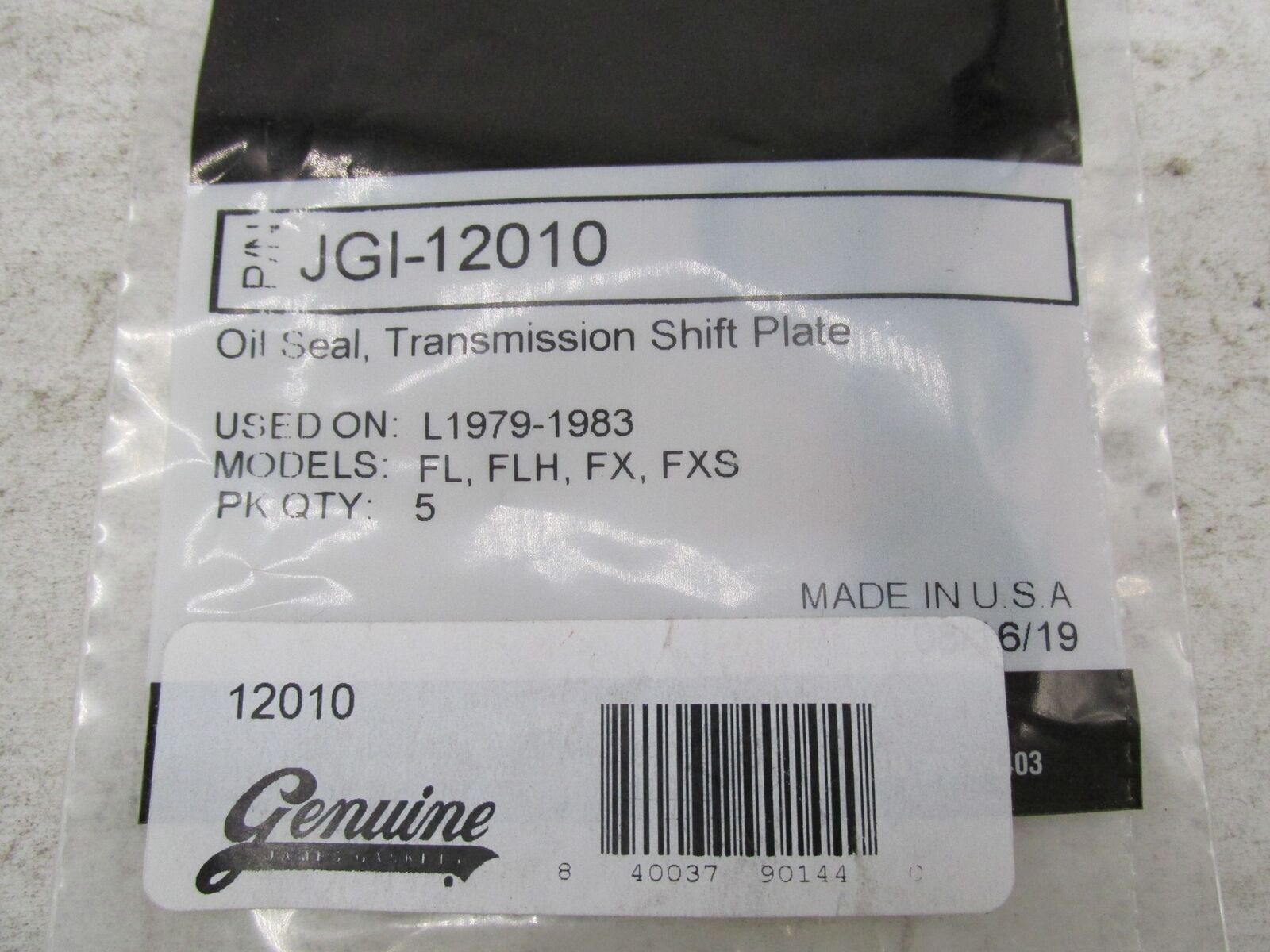 Lot of 4 Harley Davidson James Gasket Genuine Shift Shaft Cover Seals JGI-12010