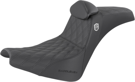 Saddlemen Pro Series SDC Performance Grip Seat w/Backrest Black SC81830DBRT