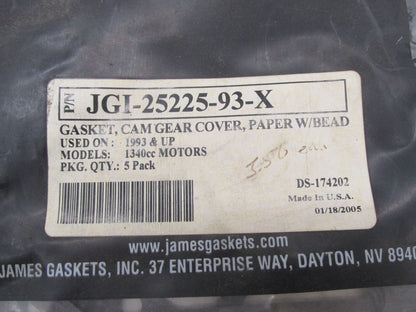 Lot of 5 Harley James Gasket Cam Gear Cover Gaskets JGI-25225-93-X