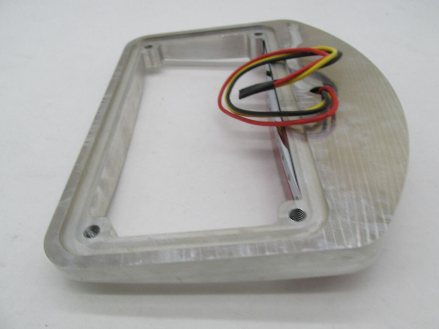 Harley Chopper KustomWerkz Machined Taillight License Plate Bracket w/ LED 76199