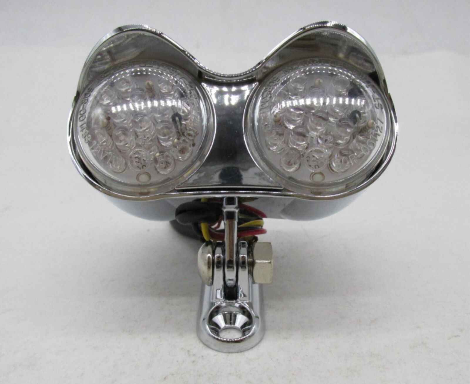 V-Twin Universal Motorcycle Harley Chrome Hi-Glide Amber Dual LED Light 33-0060