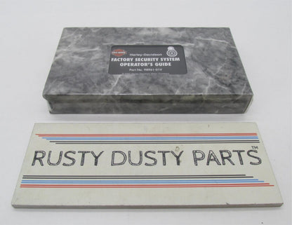 Harley-Davidson Security System Operator's Guide VHA Tape 98961-01V