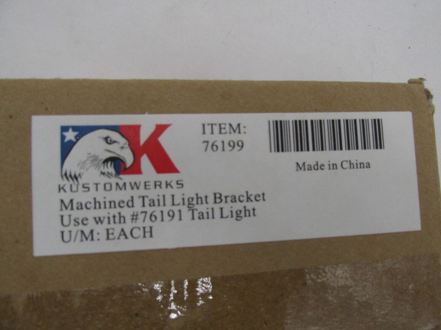 Harley Chopper KustomWerkz Machined Taillight License Plate Bracket 76199