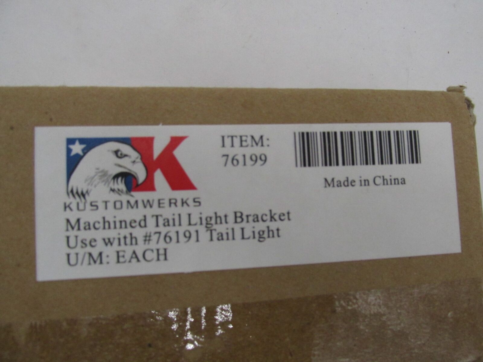 Harley Chopper KustomWerkz Machined Taillight License Plate Bracket 76199