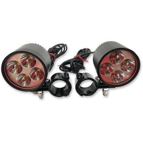 Rivco Products 2in. LED Driving Light Kit with 1 1/4in. Clamps DLLED125BK