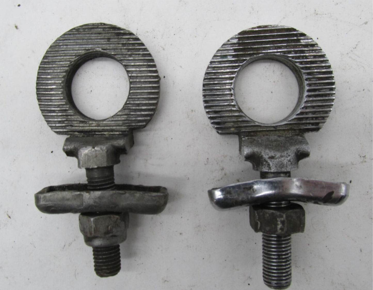 Pair Triumph 1954-73  650 6T T110 T120 TR6 Rear Axle Chain Tensioner Adjusters