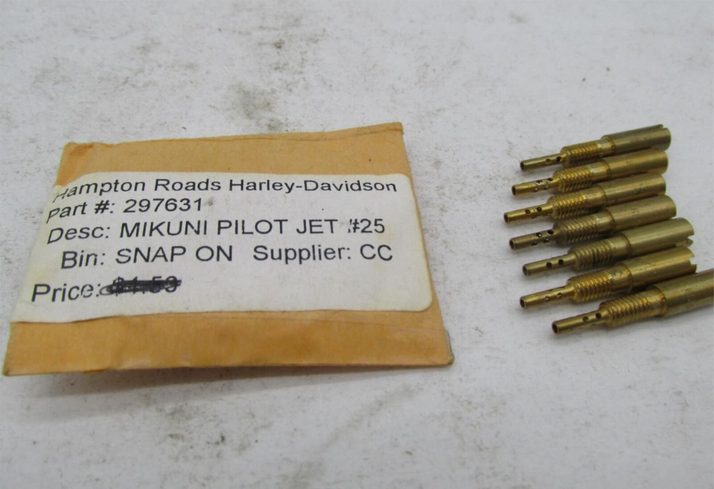 Lot of 7 Harley Davidson Mikuni Carburetor Carb Pilot Jets #25 297631