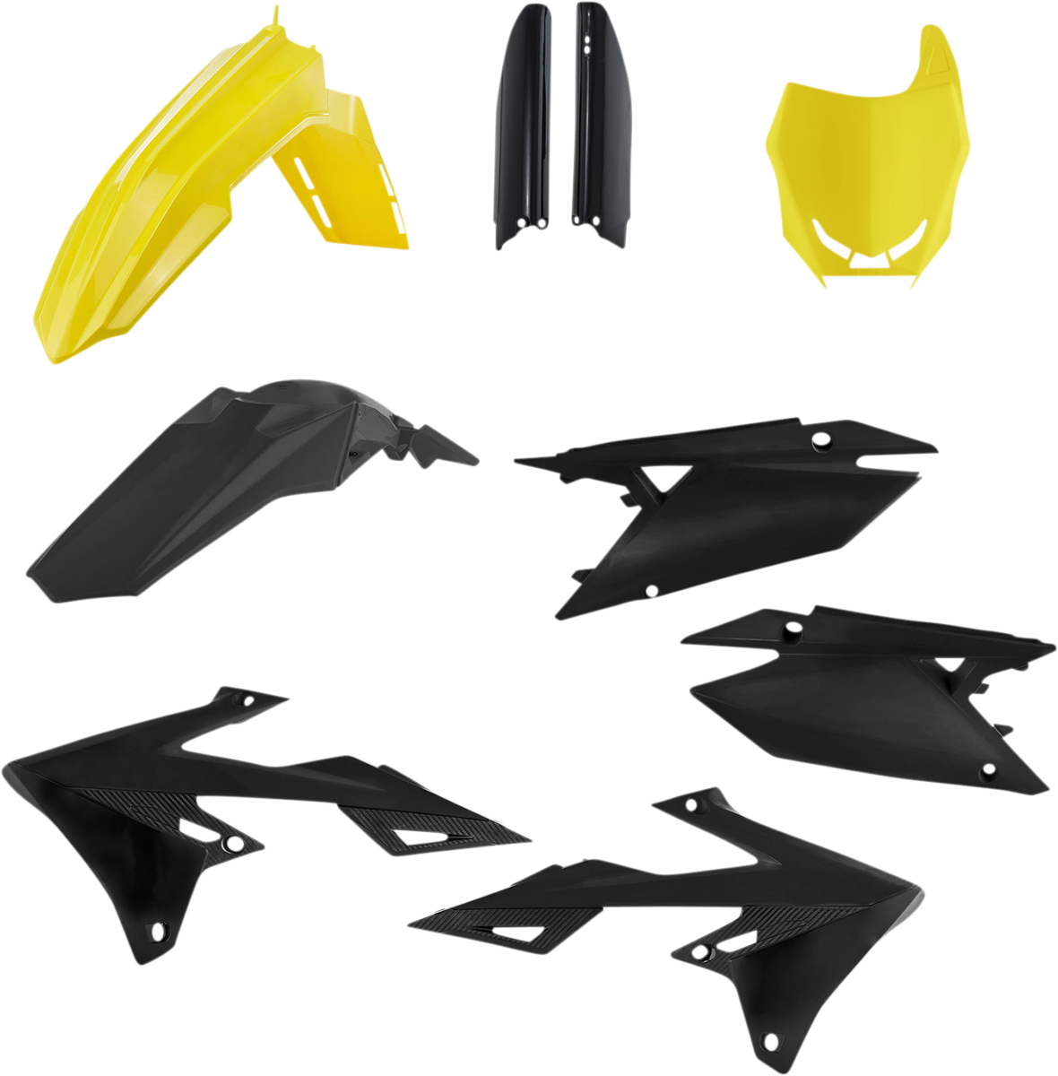 Acerbis Full Plastic Kit Yellow/Black 2686551017