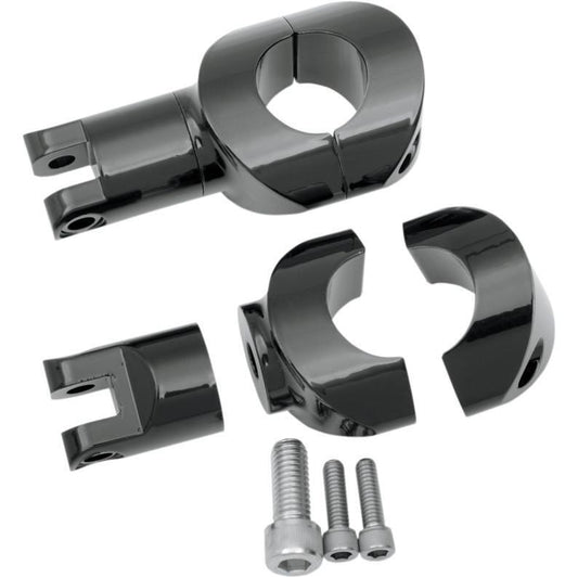 Drag Specialties Big Buffalo Footpeg Mounts Black 1620-0673