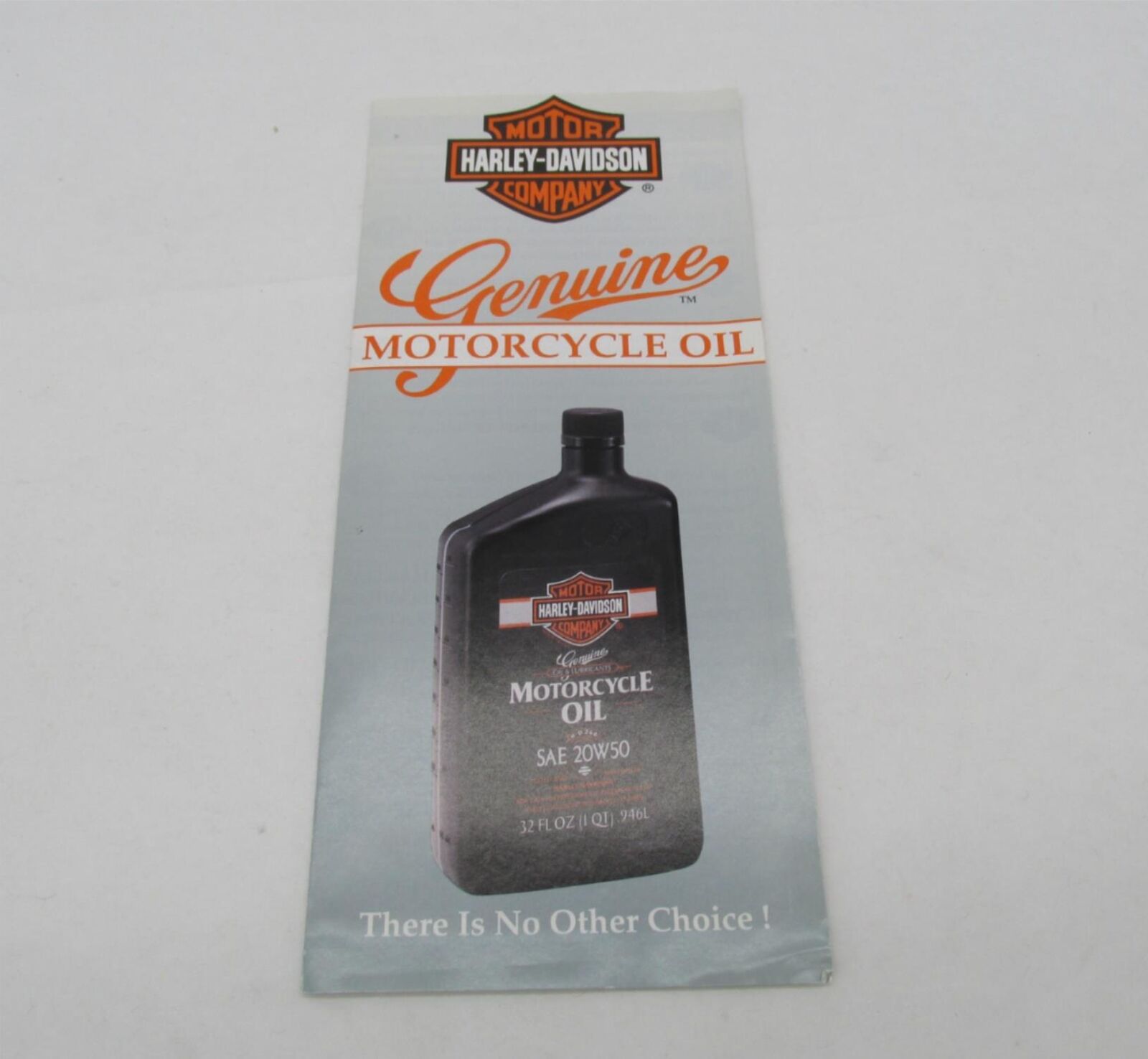 Harley-Davidson Genuine Motorcycle Oil Advertisement Brochure 93690V