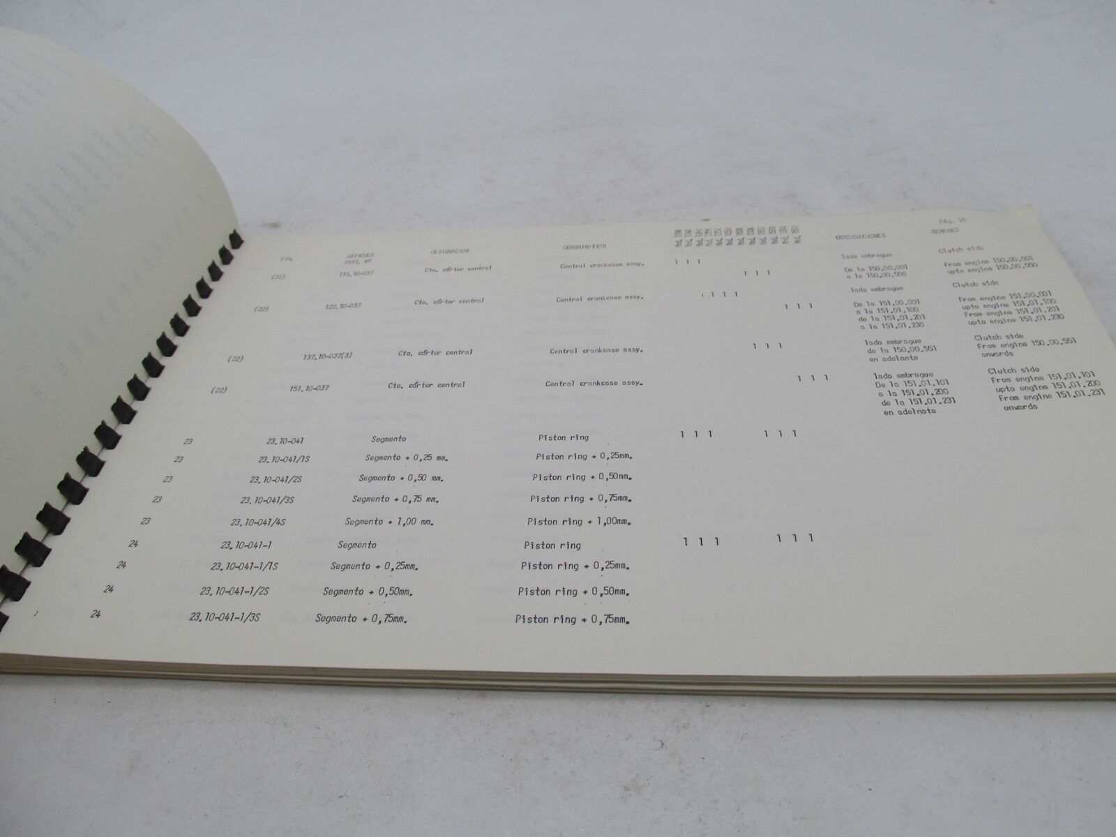 Bultaco Original 1975 Sherpa T Motorcycle Catalog Parts List 150.32-117