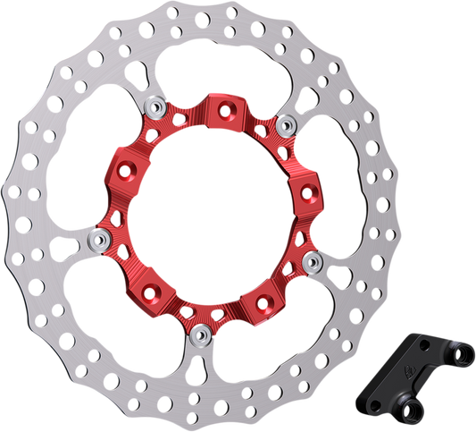 Arlen Ness Brake Rotor 14" Red Front Right 300007